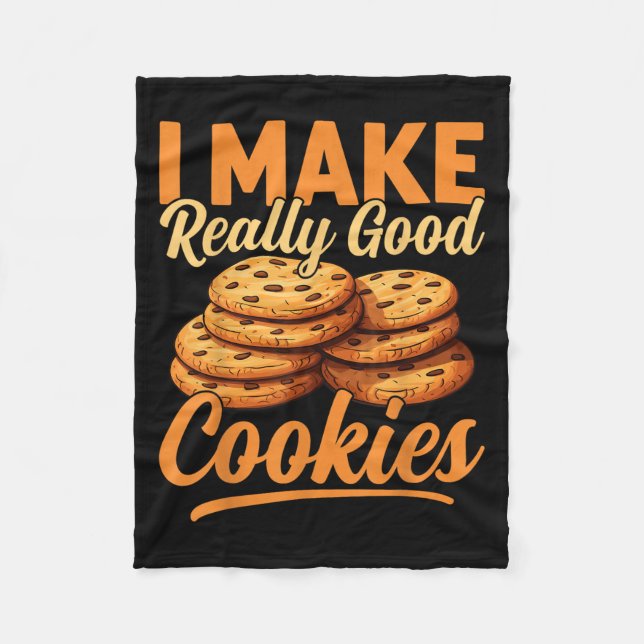 Cookie Maker Co. Uni-adults Humourous Modern Black Fleece Blanket (Front)