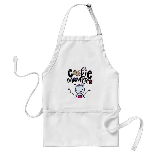 Cookie Momster, hand drawn Standard Apron (Front)