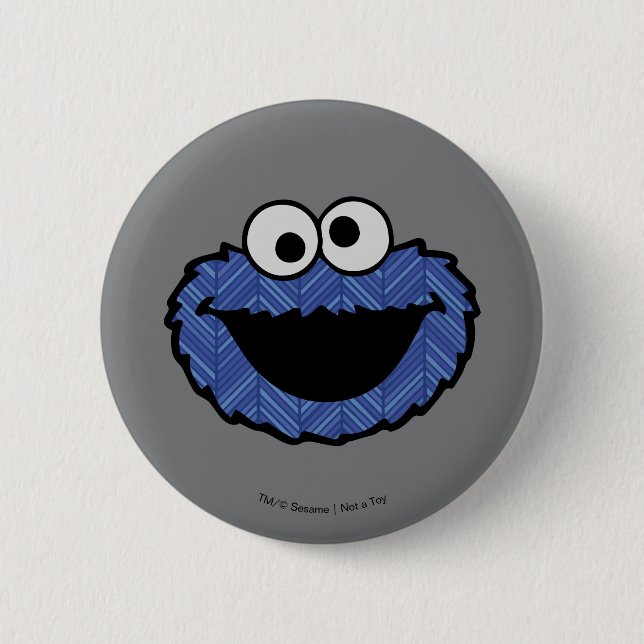Cookie Monster | 80's Throwback 6 Cm Round Badge (Front)