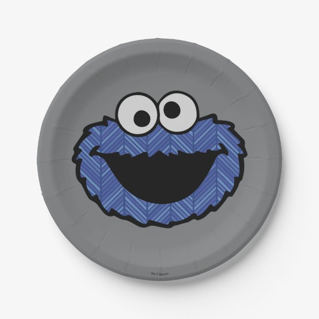 Cookie Monster | 80's Throwback Paper Plate (Front)
