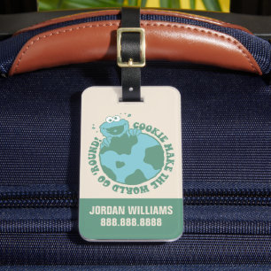 Cookie Monster   Add Your Name Luggage Tag