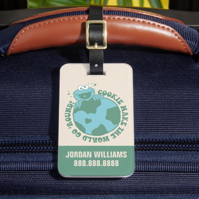 Cookie Monster | Add Your Name Luggage Tag (Front Insitu 2)