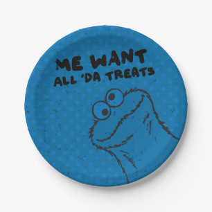 Cookie Monster - All 'Da Treats! Paper Plate