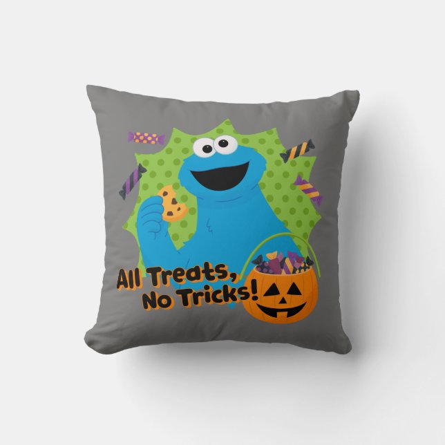 Cookie Monster | All Treats, No Tricks! Cushion (Front)