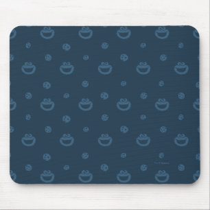 Cookie Monster and Cookies Blue Navy Pattern Mouse Pad