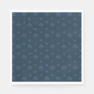 Cookie Monster and Cookies Blue Navy Pattern Napkin