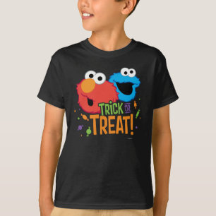Cookie Monster and Elmo - Trick or Treat T-Shirt