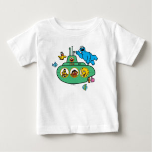 Cookie Monster and Sesame Pals Submarine Baby T-Shirt