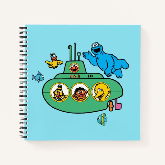 Cookie Monster and Sesame Pals Submarine Notebook (Front)