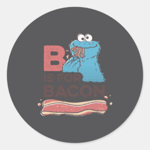 Cookie Monster B Is For Bacon  Classic Round Sticker