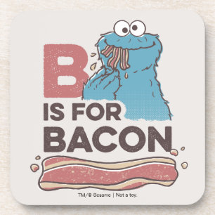 Cookie Monster   B is for Bacon Coaster