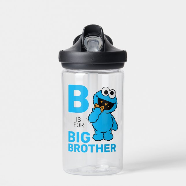 Cookie Monster | B is for Big Brother | Add Name Water Bottle (Front)