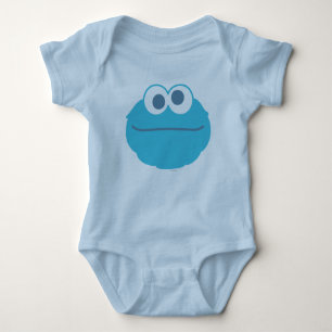 Cookie Monster Baby Big Face Baby Bodysuit