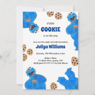 Cookie Monster Baby Shower Invitation