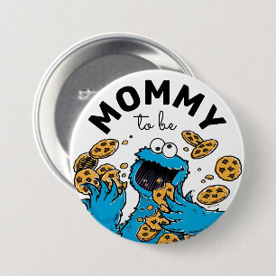 Cookie Monster Baby Shower Mummy To Be 7.5 Cm Round Badge