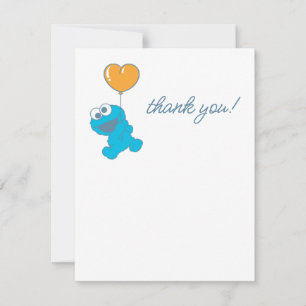 Cookie Monster Baby Shower Thank You Card