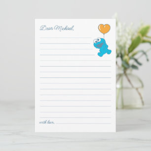 Cookie Monster Baby Shower Time Capsule Message Card
