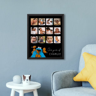 Cookie Monster   Baby's First Year - Photo Collage Poster