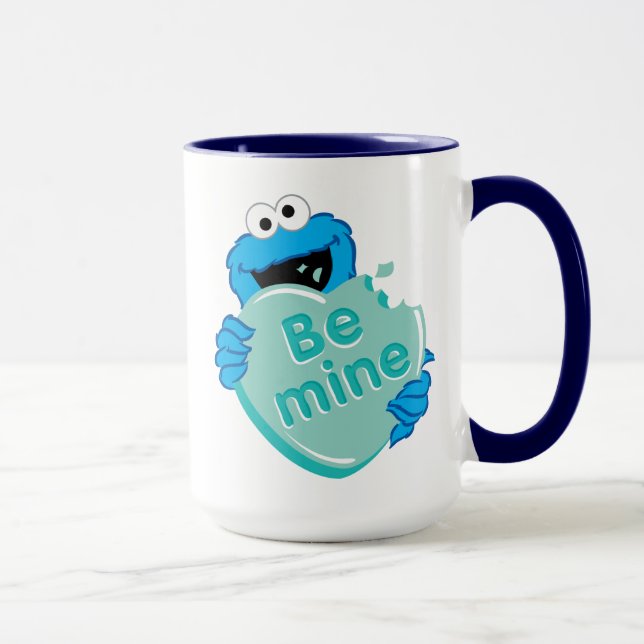 Cookie Monster "Be Mine" Valentine's Heart Candy Mug (Right)