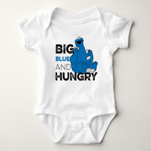 Cookie Monster   Big Blue & Hungry Baby Bodysuit
