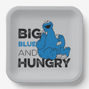 Cookie Monster Big Blue & Hungry Paper Plate