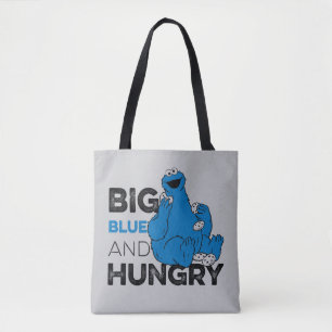 Cookie Monster   Big Blue & Hungry Tote Bag