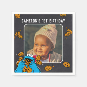 Cookie Monster Birthday Chalkboard Napkin