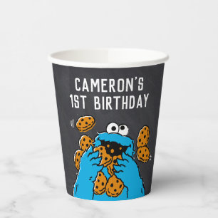 Cookie Monster Birthday Chalkboard Paper Cups