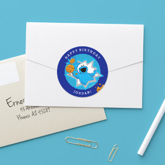 Cookie Monster Birthday Classic Round Sticker