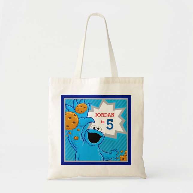 Cookie Monster Birthday Tote Bag (Front)