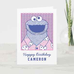 Cookie Monster   Button Down Cookie Shirt Card