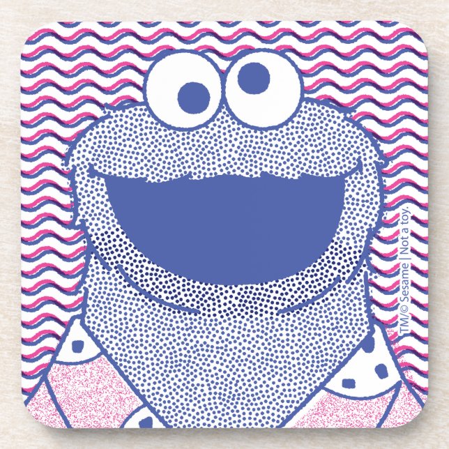 Cookie Monster | Button Down Cookie Shirt Coaster (Front)