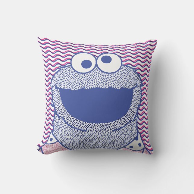 Cookie Monster | Button Down Cookie Shirt Cushion (Front)