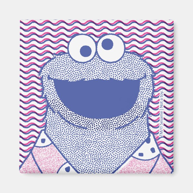 Cookie Monster | Button Down Cookie Shirt Magnet (Front)