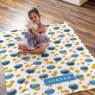 Cookie Monster   C is for Cookie Pattern Fleece Blanket