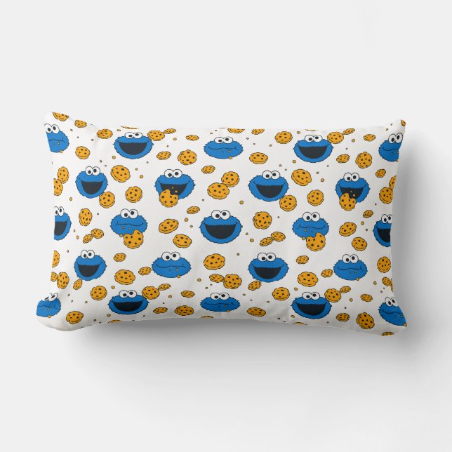 Cookie Monster | C is for Cookie Pattern Lumbar Cushion (Front)