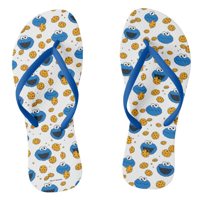 Cookie Monster | C is for Cookie Pattern Thongs (Footbed)