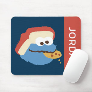 Cookie Monster Camp Cookies   Add Your Name Mouse Pad