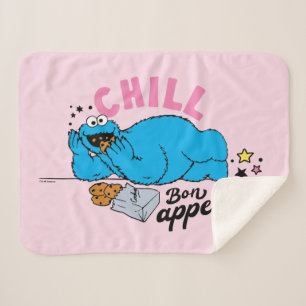 Cookie Monster   Chill Bon Appetite Sherpa Blanket