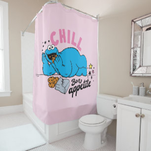Cookie Monster   Chill Bon Appetite Shower Curtain