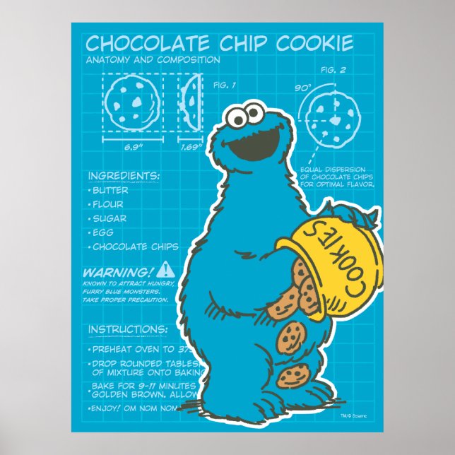 Cookie Monster - Chocolate Chip Cookie Poster (Front)