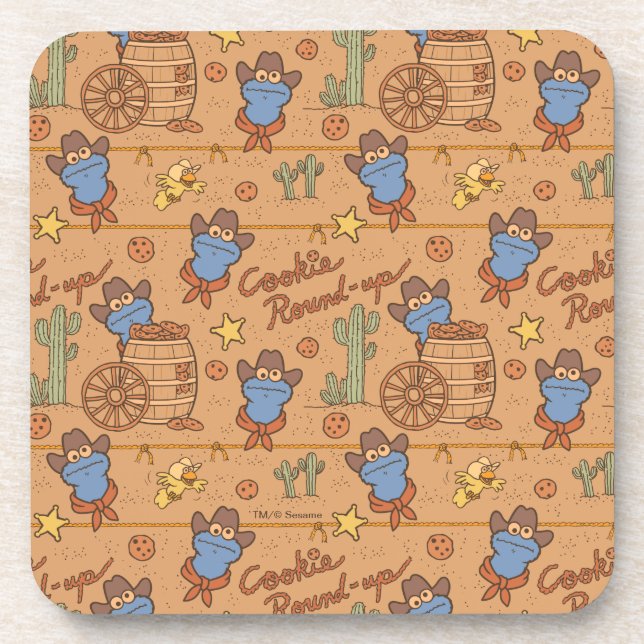 Cookie Monster | Cookie Round-Up Pattern Coaster (Front)