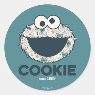 Cookie Monster   Cookie Since 1969 Classic Round Sticker