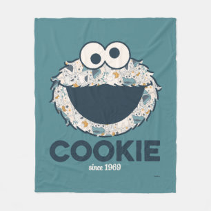 Cookie Monster   Cookie Since 1969 Fleece Blanket