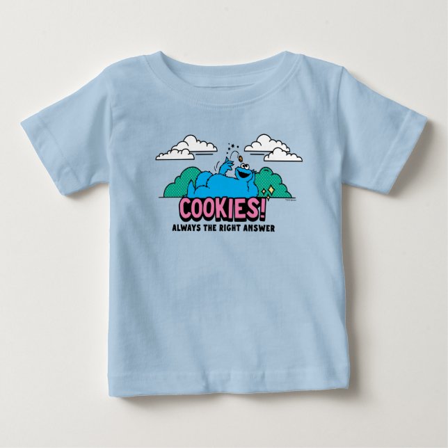 Cookie Monster | Cookies Always the Right Answer Baby T-Shirt (Front)