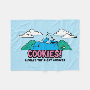 Cookie Monster   Cookies Always the Right Answer Fleece Blanket