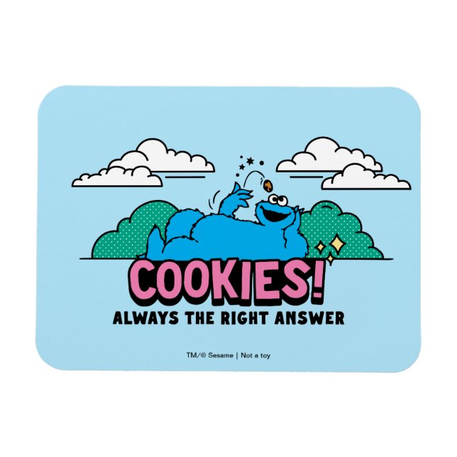 Cookie Monster | Cookies Always the Right Answer Magnet (Horizontal)