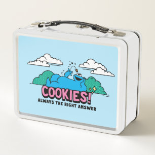 Cookie Monster   Cookies Always the Right Answer Metal Lunch Box