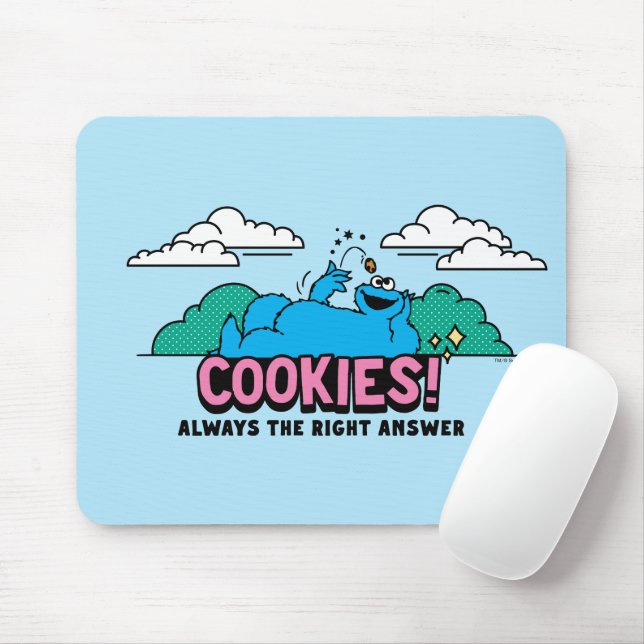 Cookie Monster | Cookies Always the Right Answer Mouse Pad (With Mouse)