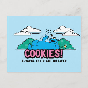 Cookie Monster   Cookies Always the Right Answer Postcard